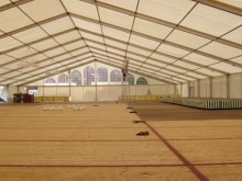 Aufbau Festzelt 2009