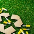 Recycling of used alkaline batteries ecological concept