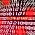 Cyber Attack Computer binary number stream blurred. Concept for hacker cyber attack danger