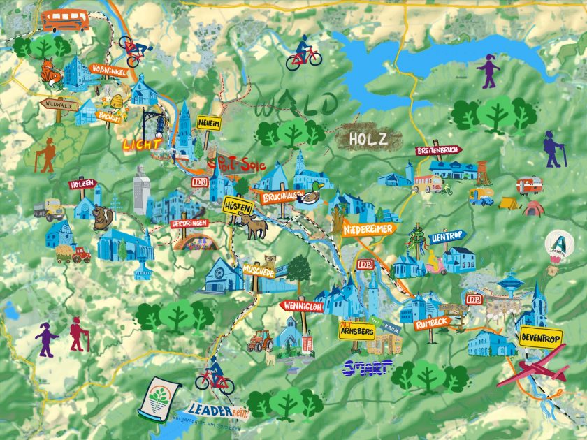 Eine Grafik begleitet das Dörferkonzept Arnsberg, das in diesem Jahr gestartet wurde.