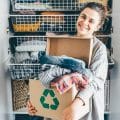 Woman with recycling clothes