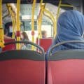 Muslim women in scarf in a Bus