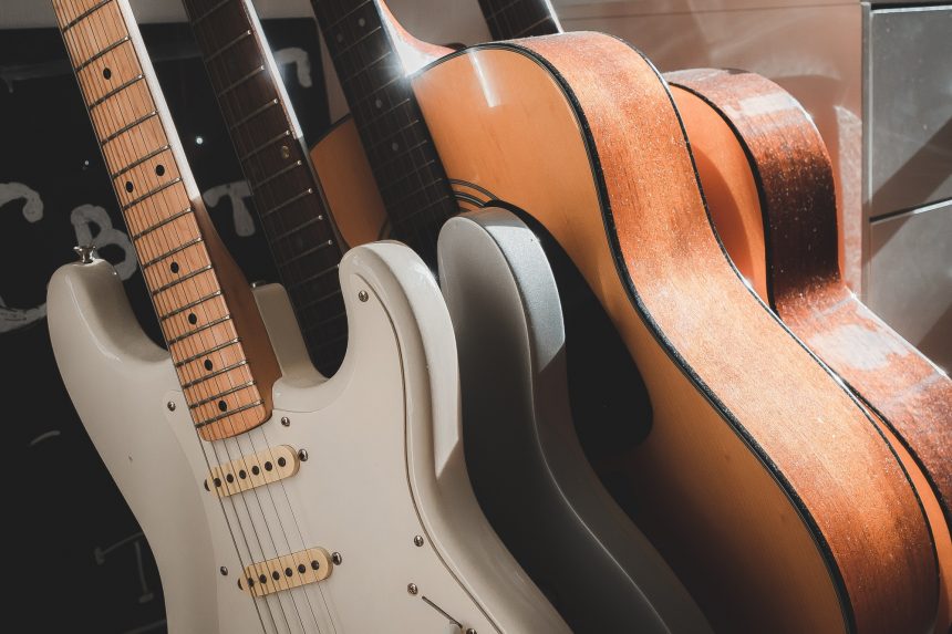 guitars / acoustic and electric guitars / musical instruments / musician / writing music