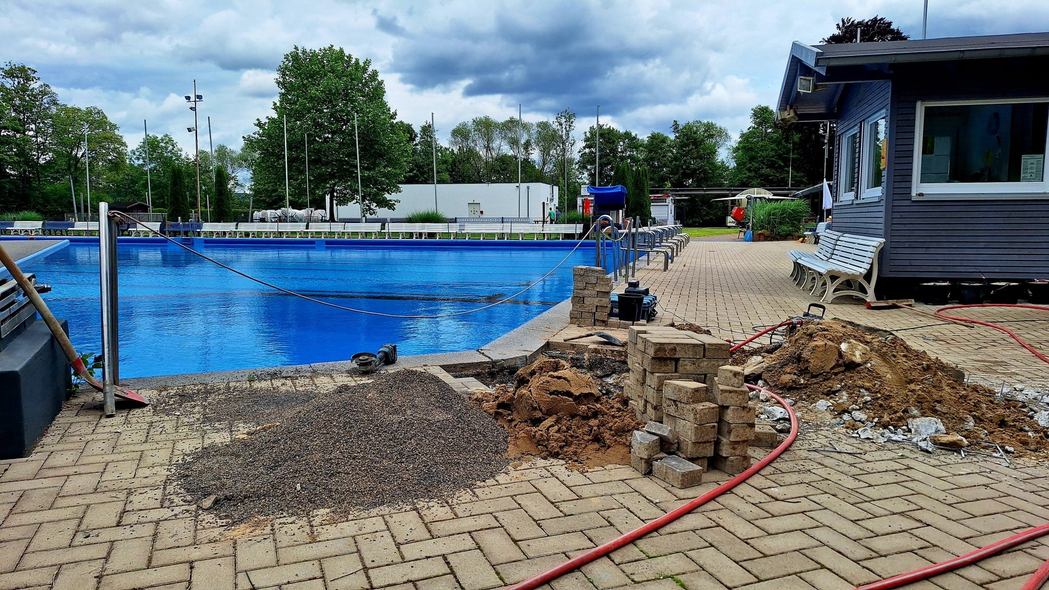 Reparaturarbeiten Freibad Neheim (Foto: Stadt Arnsberg)