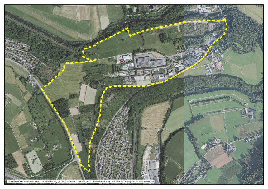 Karte - Interkommunales Gewerbegebiet (Copyright: Stadt Arnsberg)