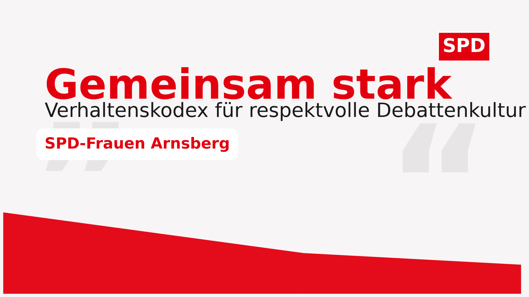 Gemeinsam stark: SPD-Frauen Arnsberg verabschieden Verhaltenskodex für eine respektvolle Debattenkultur