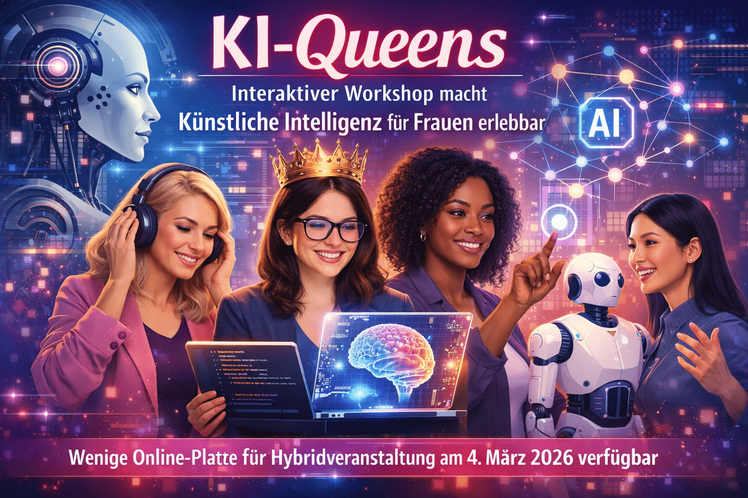 KI-Queens: Interaktiver Workshop macht Künstliche Intelligenz für Frauen