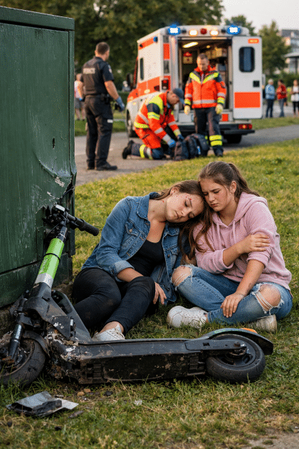 e scooter unfall Symbolbild - mit KI erstellt