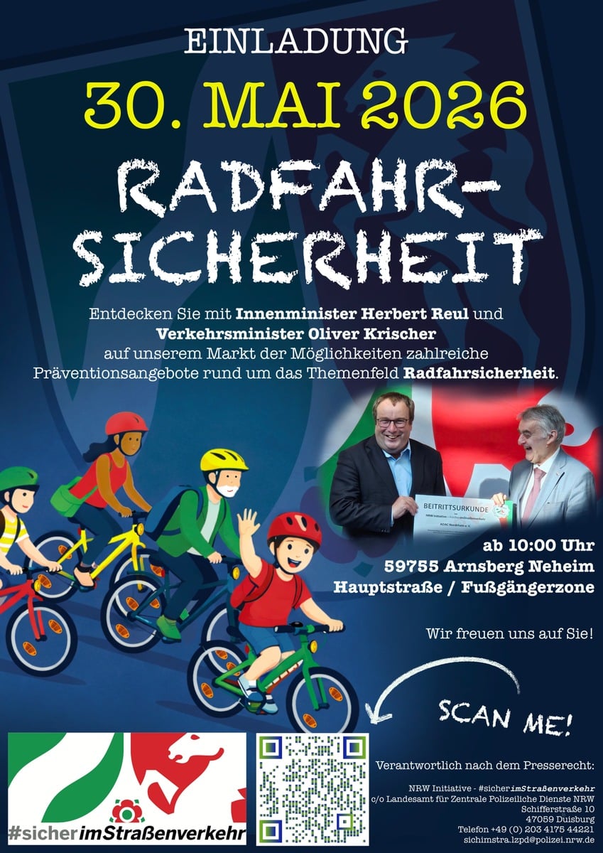 Radfahrsicherheit im Fokus - Große Präventionsveranstaltung am 30. Mai in Neheim