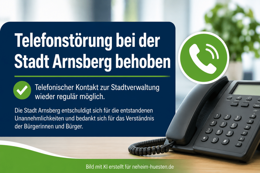 Telefonstörung bei der Stadtverwaltung Arnsberg behoben