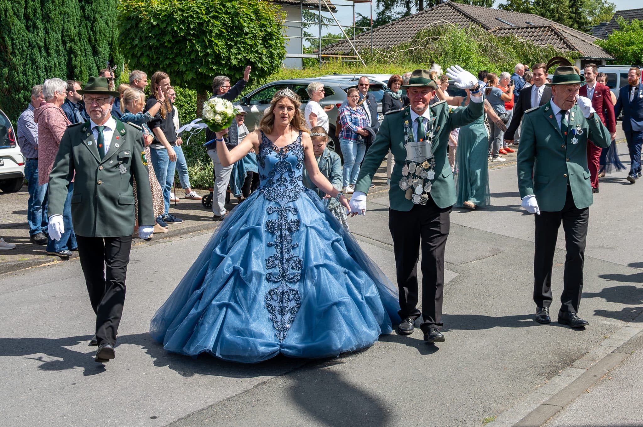Schützenkönig Michael Peter und Königin Jessica Peter der Katholischen Schützenbruderschaft St. Isidor Bachum beim Schützenfest 2026 in Bachum