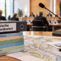 Symbolbild zur Wahl der Technischen Beigeordneten in Arnsberg mit Unterlagen zu Stadtentwicklung, Bauen, Umwelt und Mobilität